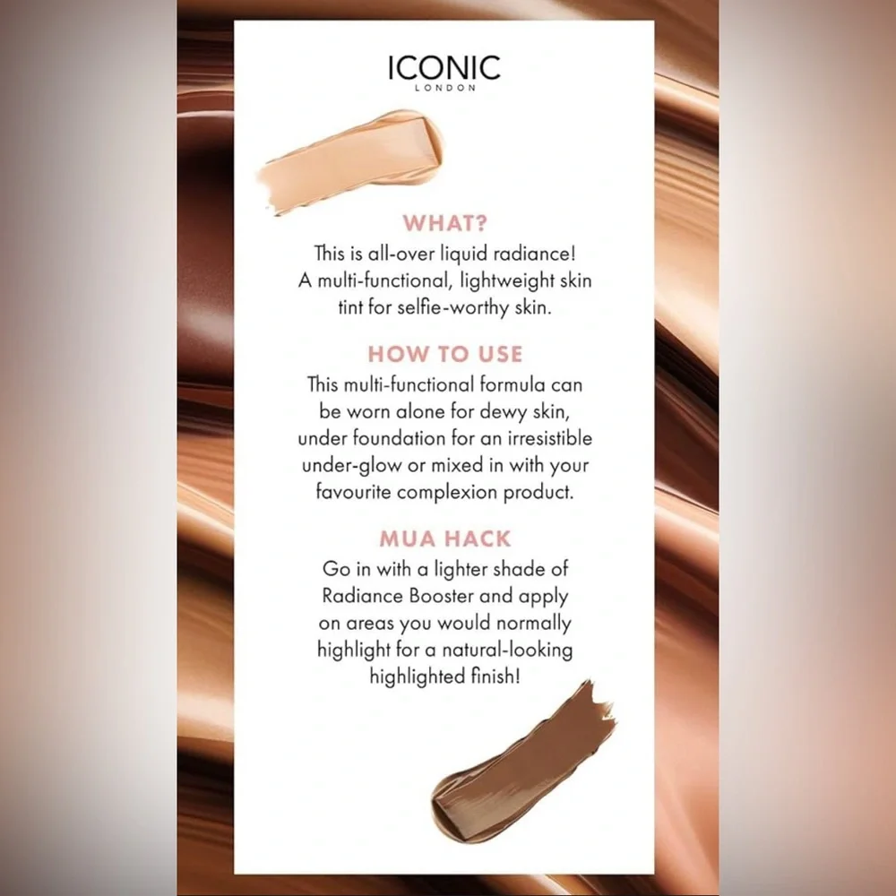 NIB Iconic London - Radiance Complexion Booster - Honey Glow 1.01 oz